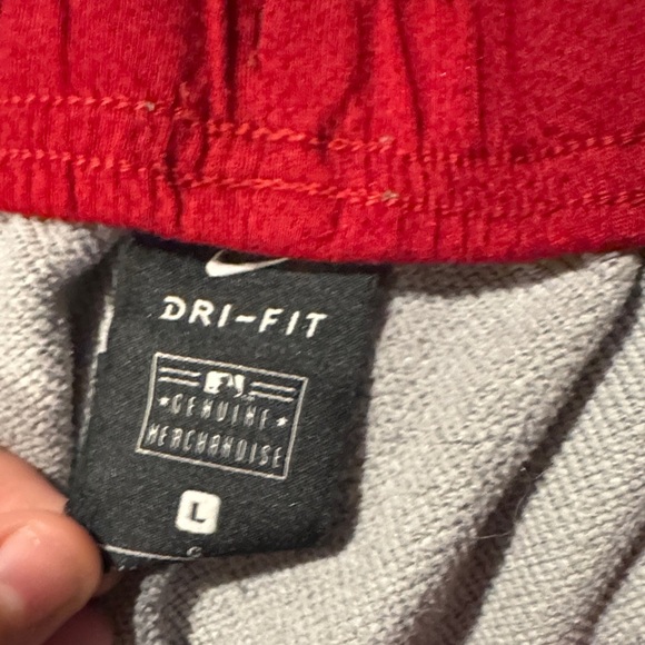 Nike Boston Red Soxs Men's Gray and Red Athletic Shorts - Picture 4 of 5